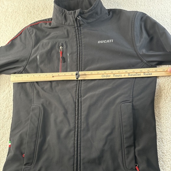 Ducati Rev'T! Jacket Men's Large Black Softshell Fleece Motorcycle Riding Moto - Picture 6 of 13